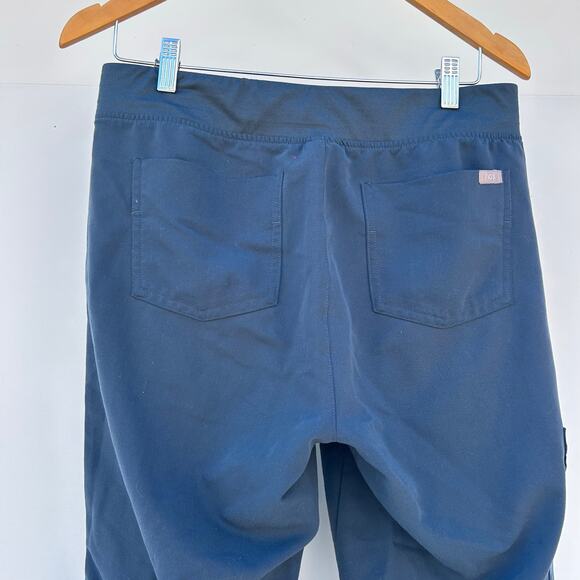 Figs Zamora Scrubs Pants Joggers Gray Grey Blue Harbor Medium Petite Pockets - Picture 7 of 8